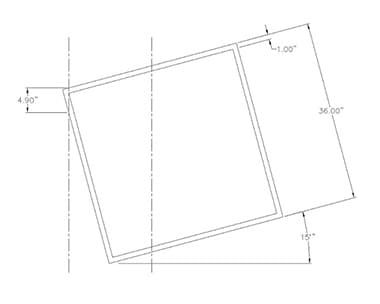 cutting non square tube drawing